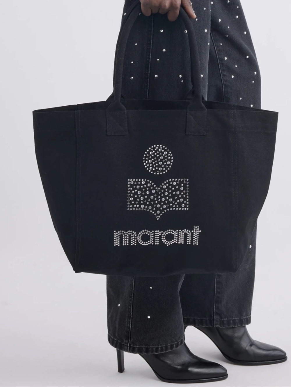 Isabel Marant Small "Yenky" Studded Black Tote